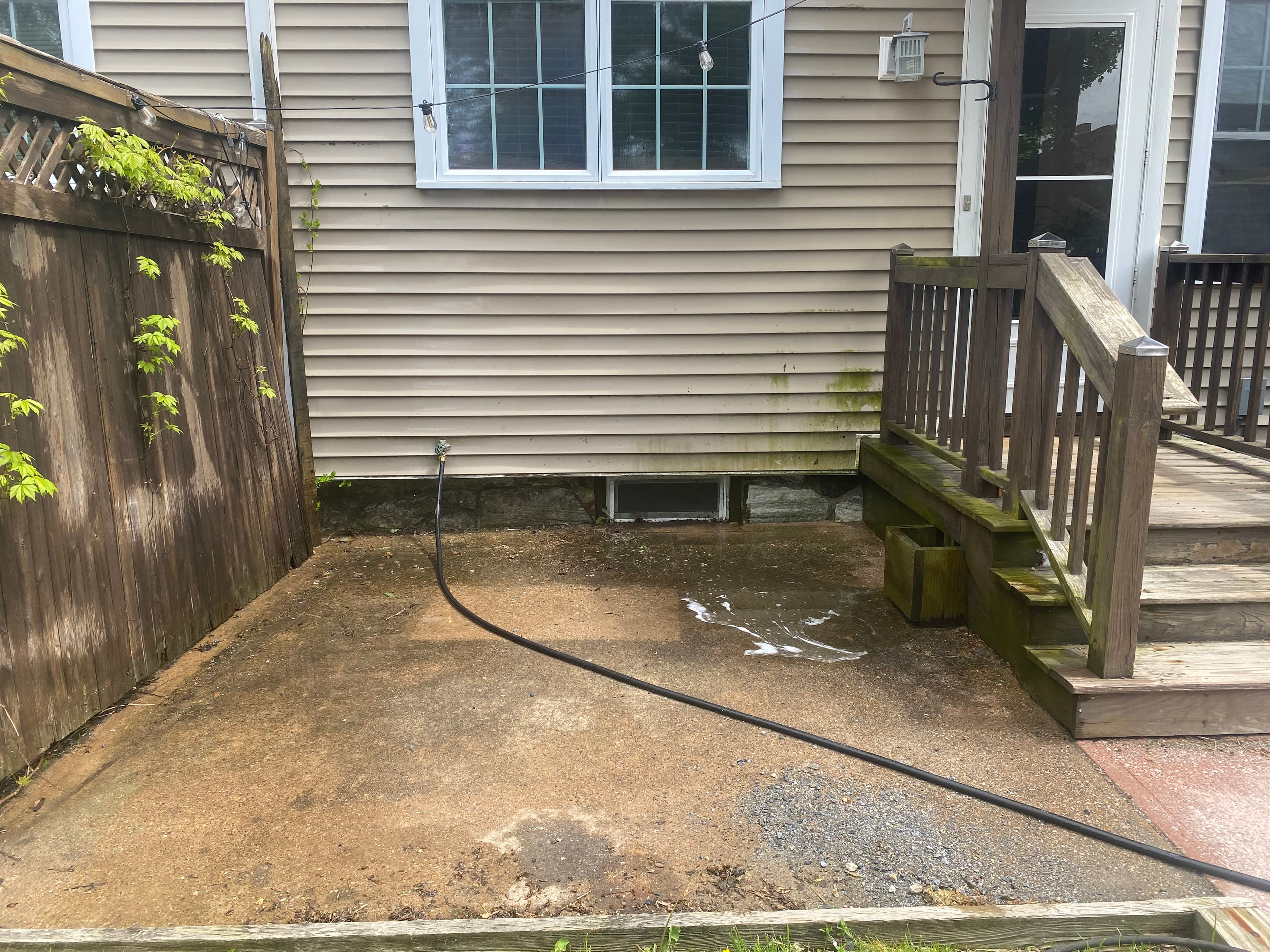 Before, Wood deck · soft wash